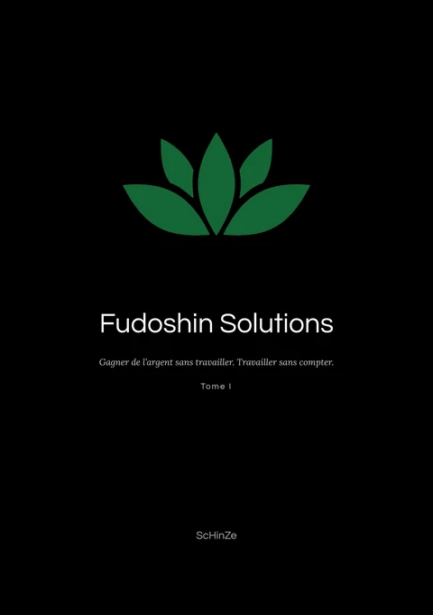 La couverture du livre Fudoshin Solutions : le lotus vert sur fond noir.